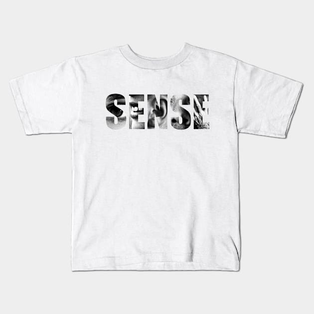 Sense (White Background) Kids T-Shirt by beatrizxe